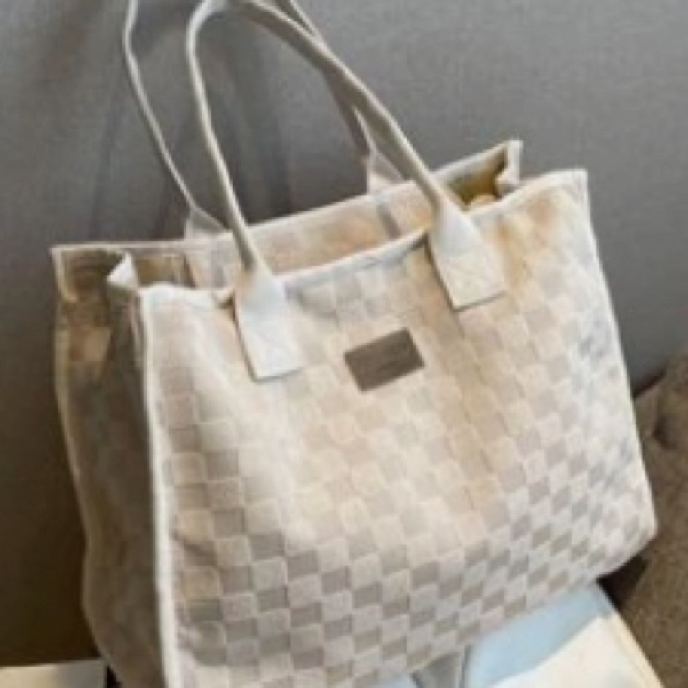 Tan bag.